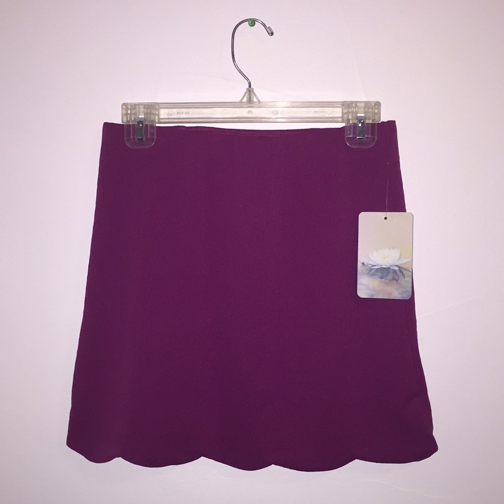 Magenta Scalloped Skirt
